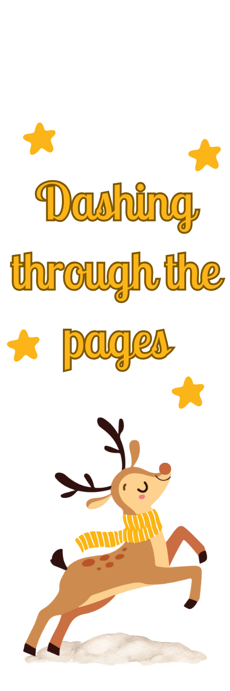 UV-DTF Transfer - Christmas boomark Design Style 5 (for Woodform domed top bookmarks)