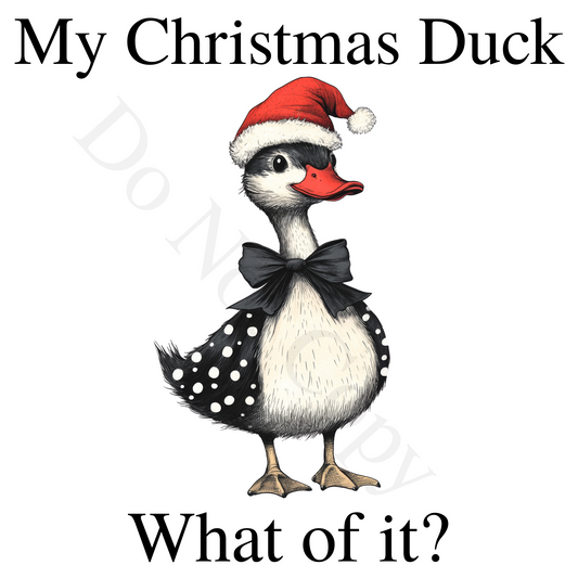 DTF Transfer - My Christmas Duck Funny Design