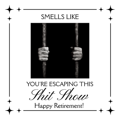 Vinyl Transfer - Funny Candle label 6cm tall. Mixed options available