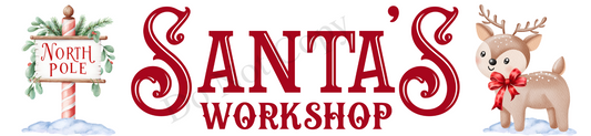UV-DTF Transfer - Christmas Eve Box Crate Santa's Workshop Design for Ikea Knagglig sized crates (Multiple Personalised)