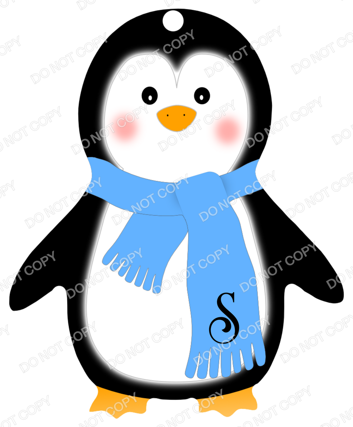UVDTF Transfer - Penguin Transfer for Woodform Crafts Penguin Bauble (Bespoke)