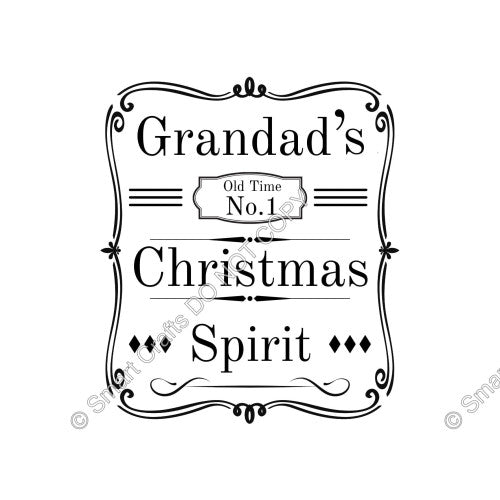 UV-DTF Transfer Suitable for 16oz Cold Cups - Grandad's Christmas Spirit