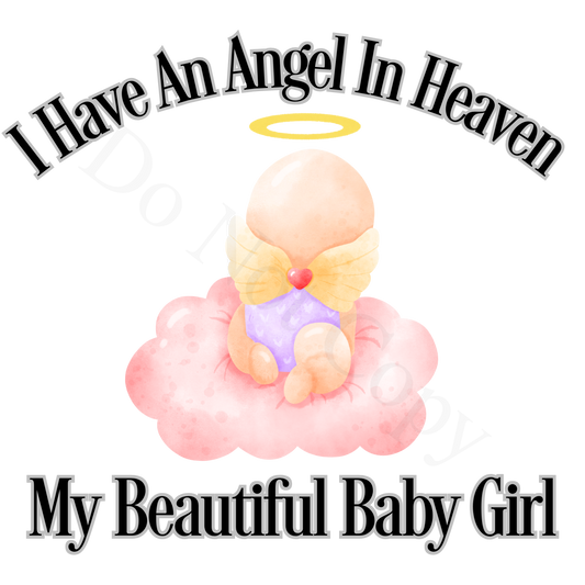 UV-DTF Transfer for Solar Garden Light - Beautiful baby with wings with colour options.