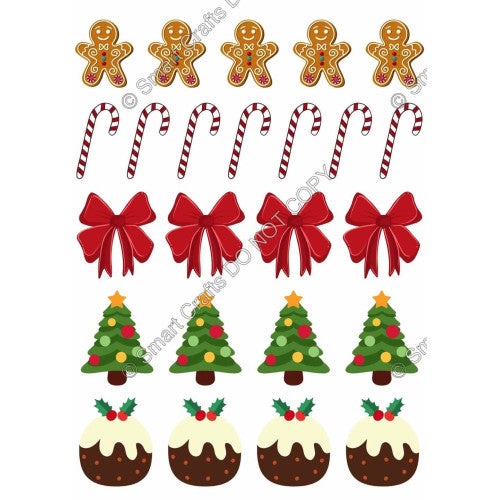 Style 63 - Mixed Christmas Designs Sheet of Mix and Match UV-DTF Designs