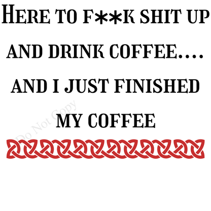 Digital Download - Rude tea/coffee mugs - Set of 4
