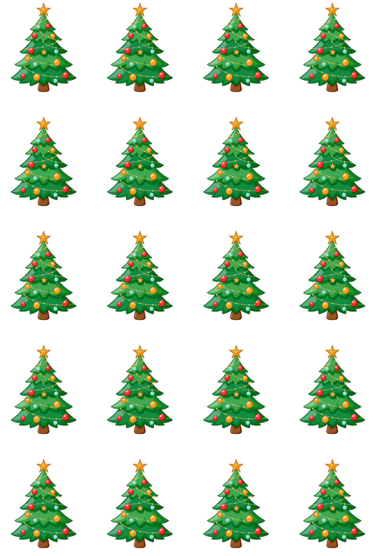 UV-DTF Transfer - Christmas Mix & Match Sheets Christmas Trees