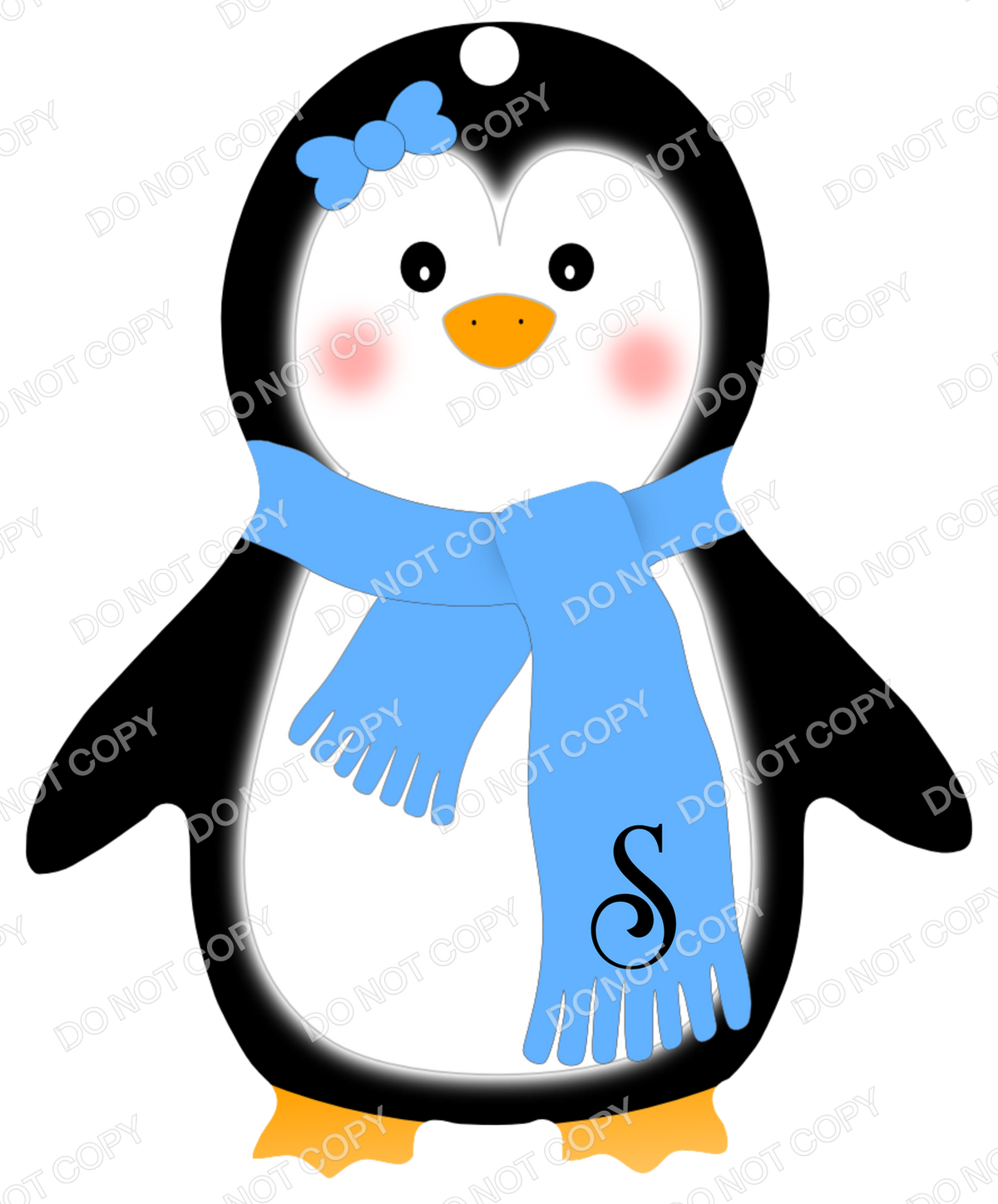 UVDTF Transfer - Penguin Transfer for Woodform Crafts Penguin Bauble (Bespoke)