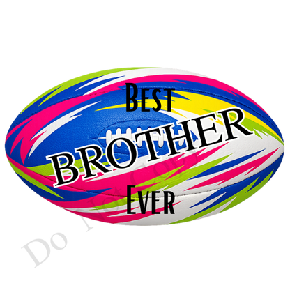 UVDTF Transfer - Vivid colour rugby ball suitable for keyrings  (Choice of Names)
