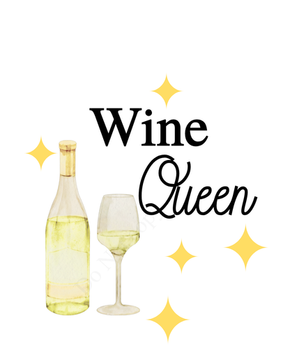 UV-DTF Transfer - Alcohol Queen designs for Woodform and Craft Shapes Direct baubles