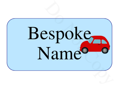 Name Personalised Iron on Name labels for clothing etc. Sheet of 30 (3cmx1.5cm)