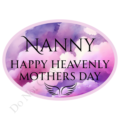 UVDTF Transfer - Beautiful Purple Hue Mothers Day Memorial Design for Solar Lights