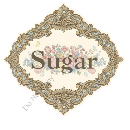 UV-DTF Transfer - Floral retro designs for a range of storage containers (Tea Coffee Sugar)