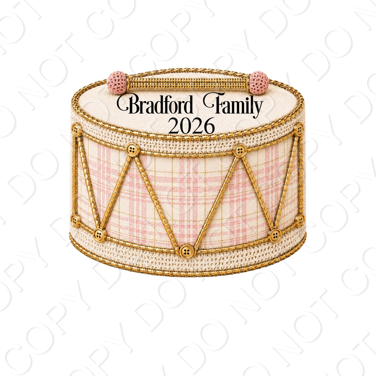 UV-DTF Transfer - Christmas Family Drums to fit Woodform Acrylic Hanging Drums (Bespoke)