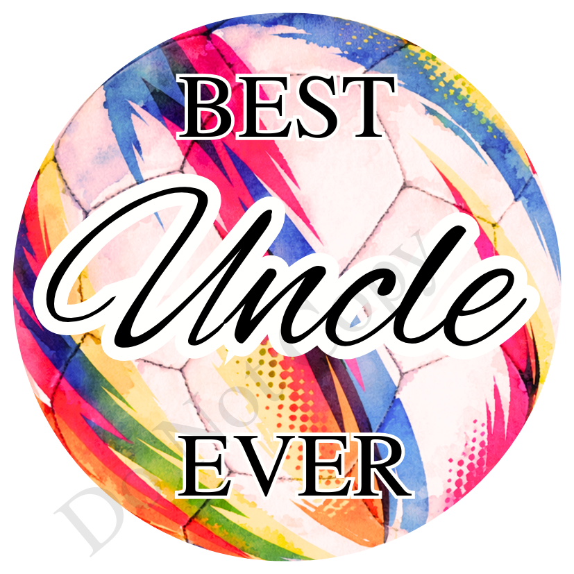 UVDTF Transfer - Vivid colour football design suitable for 4cm keyrings  (Choice of Names)
