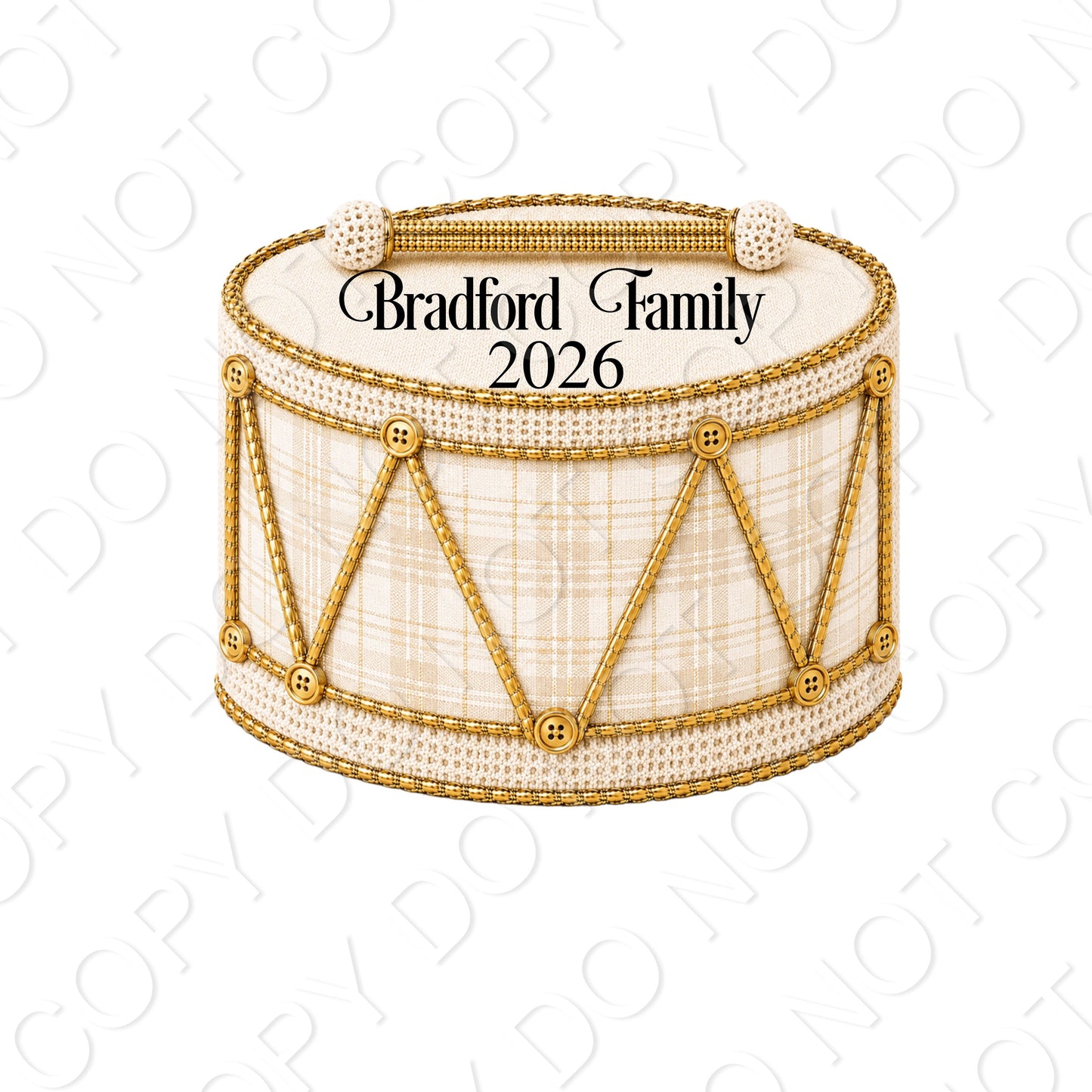 UV-DTF Transfer - Christmas Family Drums to fit Woodform Acrylic Hanging Drums (Bespoke)