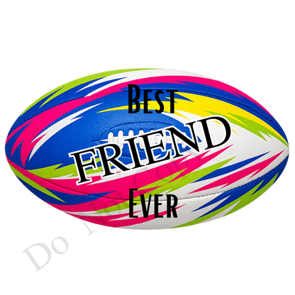 UVDTF Transfer - Vivid colour rugby ball suitable for keyrings  (Choice of Names)