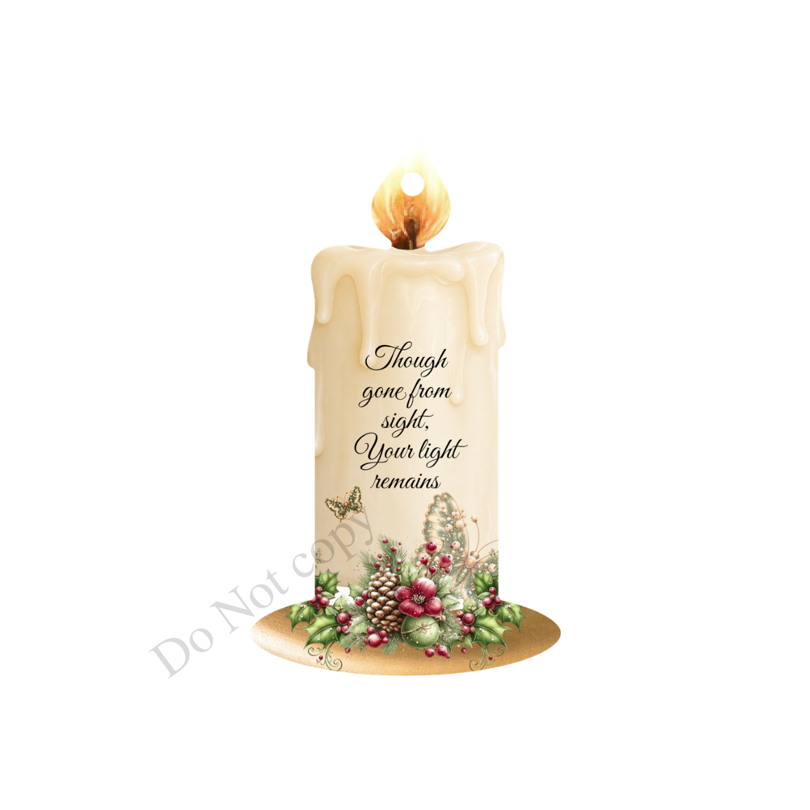 UV-DTF Transfer - Candle design (choice of colours) for woodform hangiing candles