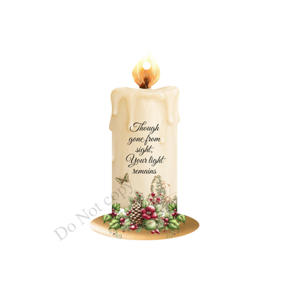 UV-DTF Transfer - Candle design (choice of colours) for woodform hangiing candles