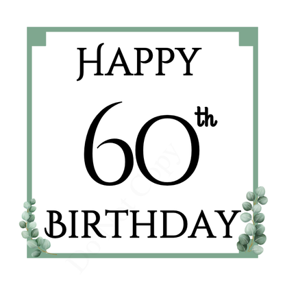 Digital Download - Sage Green Birthday Designs - Set of 7