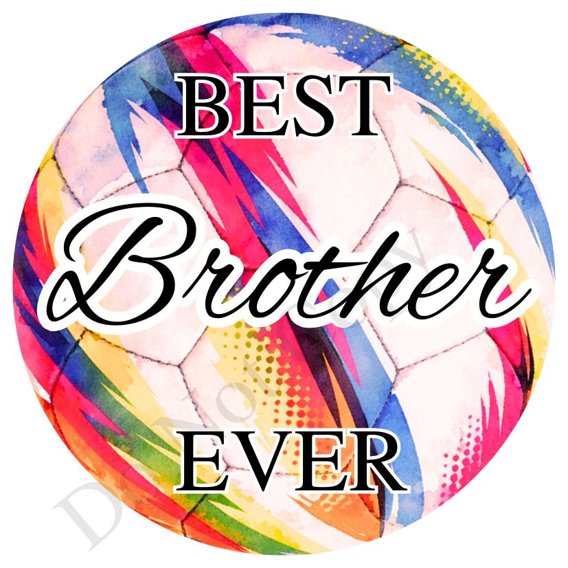 UVDTF Transfer - Vivid colour football design suitable for 4cm keyrings  (Choice of Names)