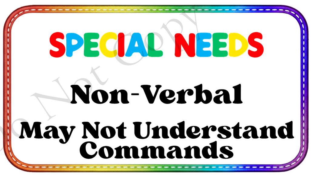 UVDTF Transfer - Autism & Special Needs 7x4cm information decal.
