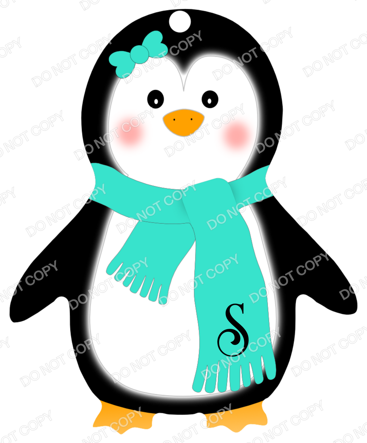 UVDTF Transfer - Penguin Transfer for Woodform Crafts Penguin Bauble (Bespoke)
