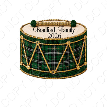 UV-DTF Transfer - Christmas Family Drums to fit Woodform Acrylic Hanging Drums (Bespoke)