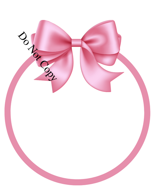 UV-DTF Transfer - Coloured bow bauble outlines - For woodform bespoke Smart Crafts ribbon bauble