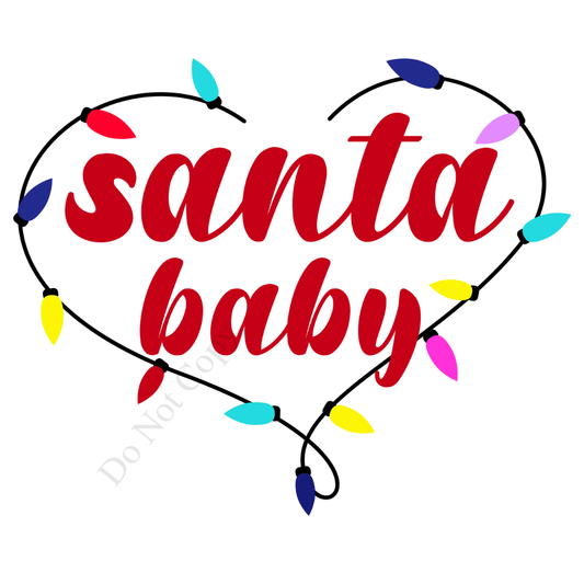 UV-DTF Transfer - Santa Baby design for mugs/cups etc.