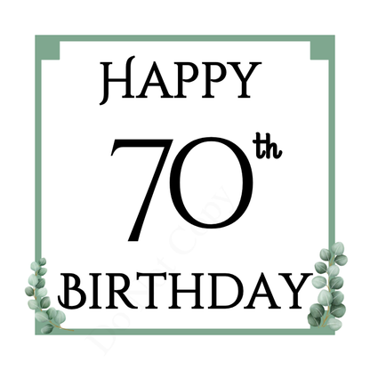 Digital Download - Sage Green Birthday Designs - Set of 7