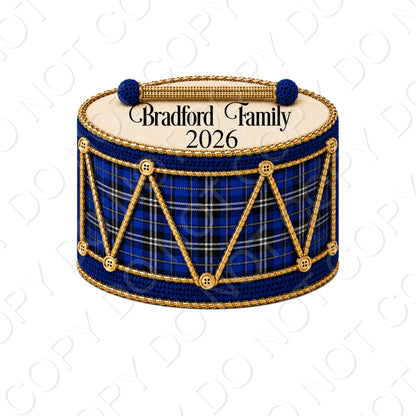 UV-DTF Transfer - Christmas Family Drums to fit Woodform Acrylic Hanging Drums (Bespoke)