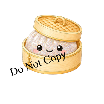 UVDTF Transfer - Viral Dumpling design for Woodform Keyrings (Bespoke)