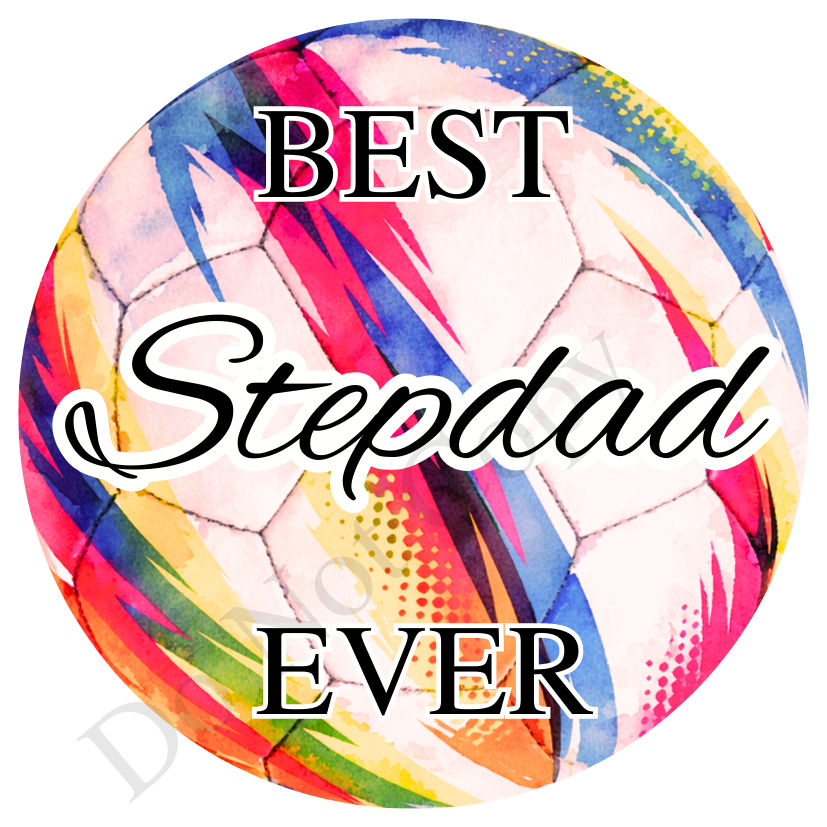 UVDTF Transfer - Vivid colour football design suitable for 4cm keyrings  (Choice of Names)