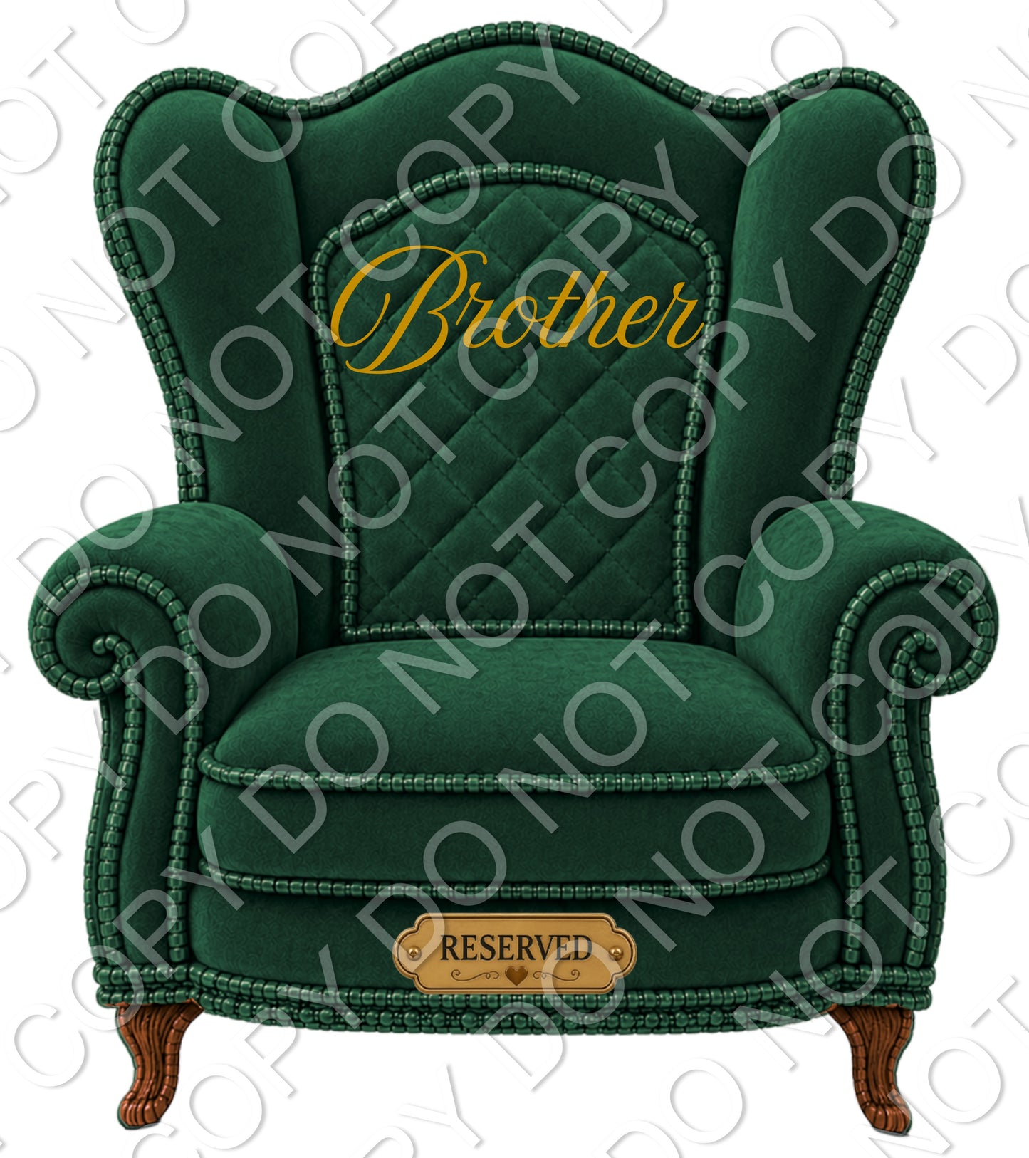 UVDTF Transfer - Memorial Chairs with Names to fit Woodform Acrylic Hanging Chairs (Green)