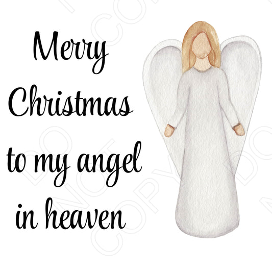 UV-DTF Transfer - Merry Christmas to my Angel in Heaven