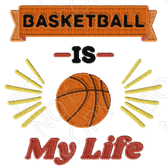 DTF Transfer - Sports Are My Life (Embroidery Style)