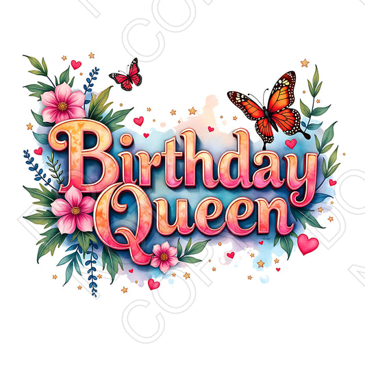 UV-DTF Transfer - Birthday Queen