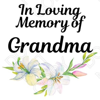 UV-DTF Transfer for Solar Garden Light - In Loving Memory (Bright Lillies)