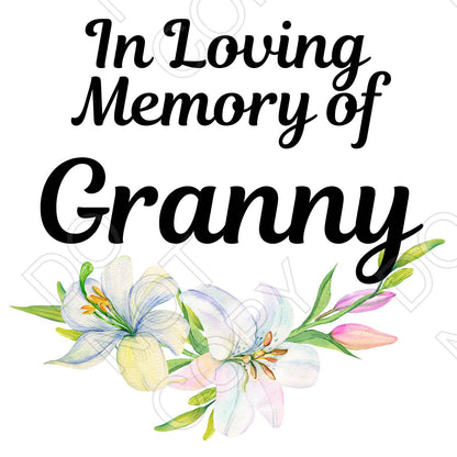 UV-DTF Transfer for Solar Garden Light - In Loving Memory (Bright Lillies)