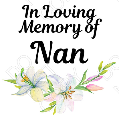 UV-DTF Transfer for Solar Garden Light - In Loving Memory (Bright Lillies)