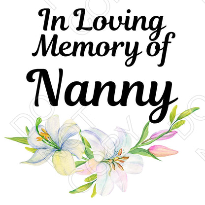 UV-DTF Transfer for Solar Garden Light - In Loving Memory (Bright Lillies)