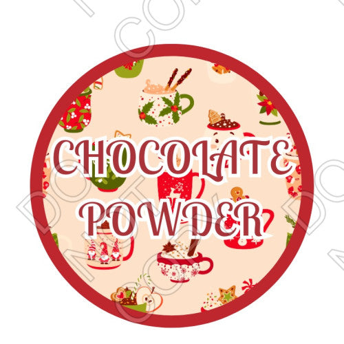 UV-DTF Transfer - Hot Chocolate Station Labels Circular