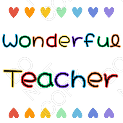 Digital Download - Wonderful Teacher & TA - Set of 2