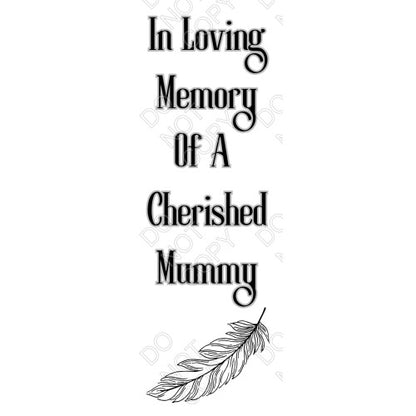 UV-DTF Transfer - In Loving Memory (Feather)