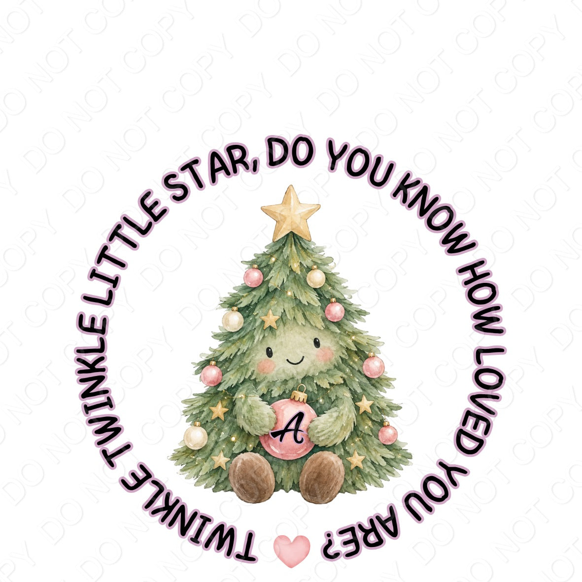 UV-DTF Transfer - Christmas Tree for Woodform Bauble (Bespoke)