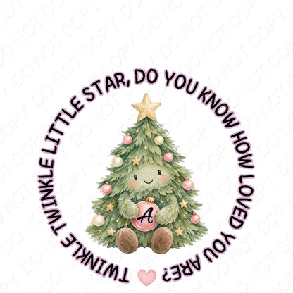 UV-DTF Transfer - Christmas Tree for Woodform Bauble (Bespoke)