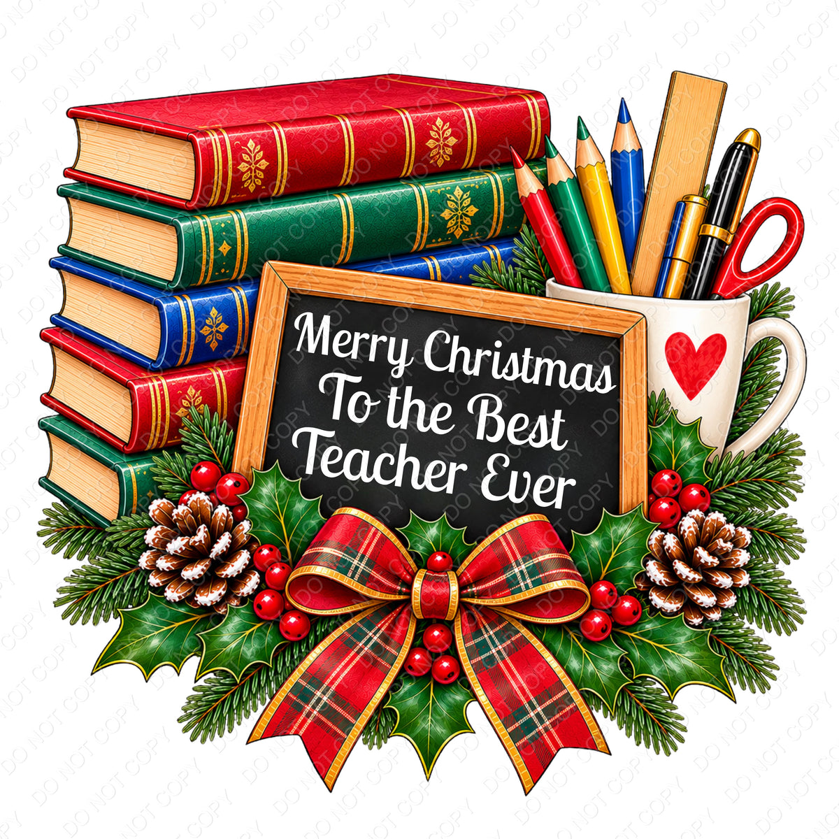 UVDTF Transfer - Merry Christmas to the Best Teacher Ever