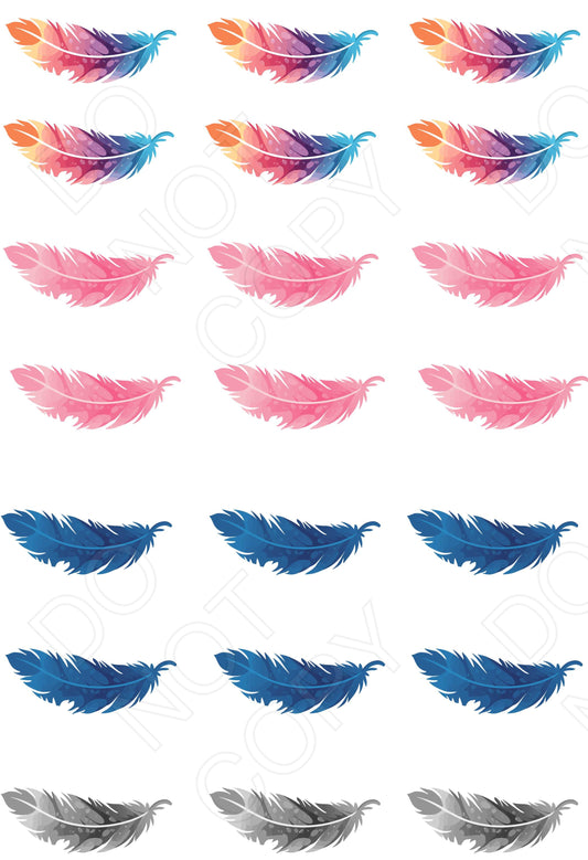 UV-DTF Transfer - Christmas Mix & Match Sheets (Feathers)