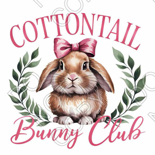 DTF Transfer - Cottontail Bunny Club