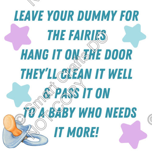 UV-DTF Transfer Suitable for Dummy Door Hanger - Dummy Fairy